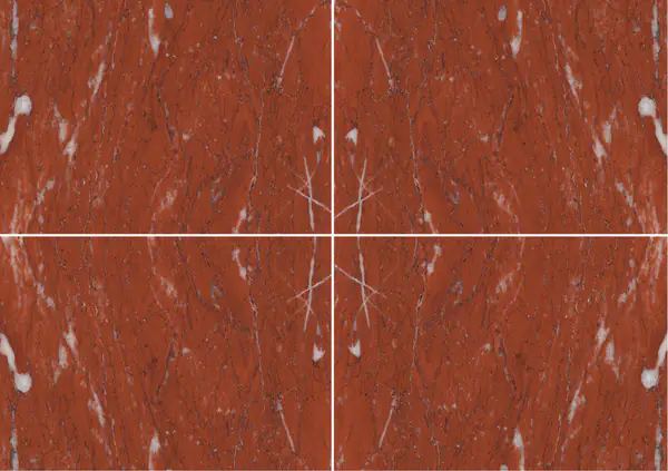 رخام فرنسي أحمر قرمزي عروق متتابعة