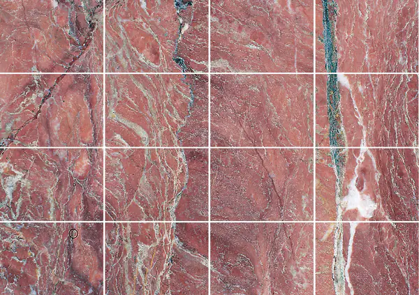 رخام إيطالي روسو روبينو مطابقة ربع كتاب