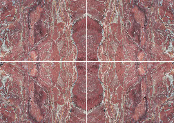 رخام إيطالي روسو روبينو عروق متتابعة