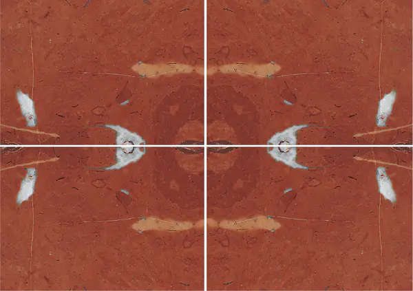 رخام فرنسي عتيق باللون الأحمر عروق غير متطابقة