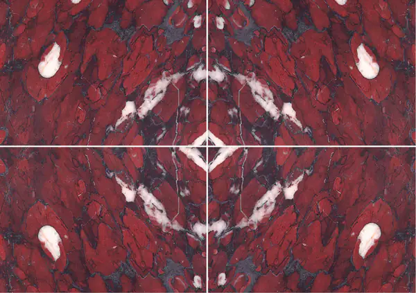 رخام روج دو روا الفرنسي عروق متتابعة