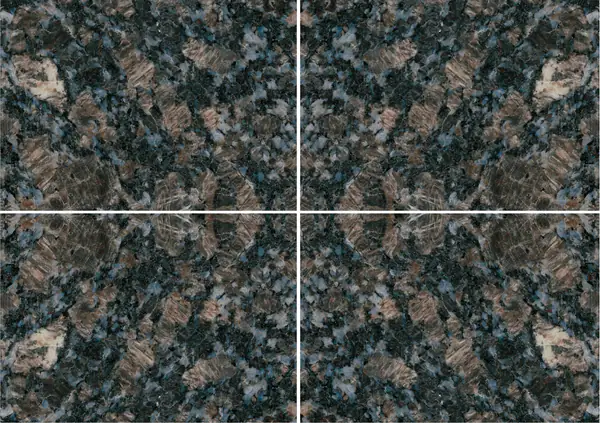 جرانيت هندي أزرق ياقوتي عروق غير متطابقة