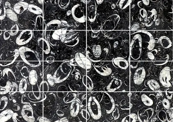 رخام صيني على شكل صدفة البحر مطابقة ربع كتاب