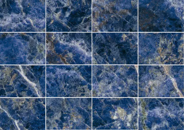 رخام بوليفي أزرق سودالايت مطابقة كتاب مفتوح