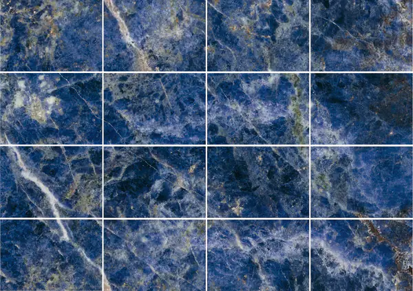 رخام بوليفي أزرق سودالايت مطابقة كتاب مزدوج مفتوح