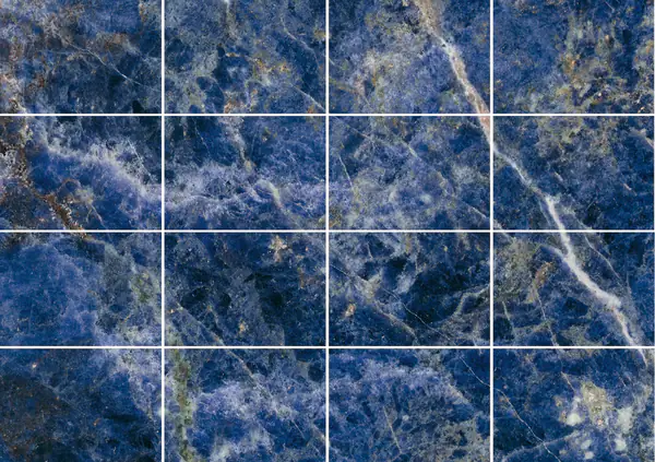 رخام بوليفي أزرق سودالايت مطابقة ربع كتاب