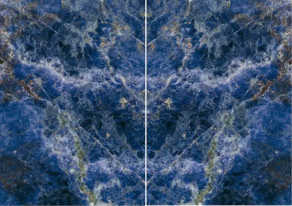 رخام بوليفي أزرق سودالايت مطابقة ربع كتاب