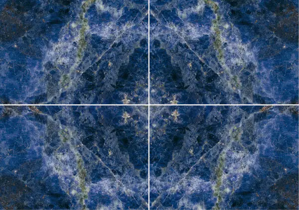 رخام بوليفي أزرق سودالايت عروق متتابعة