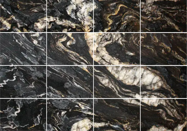 جرانيت برازيلي ذهبي تيتانيوم مطابقة كتاب مزدوج مفتوح