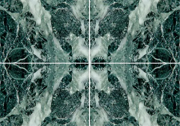 رخام فيردي إيسوني الإيطالي عروق غير متطابقة