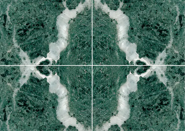 رخام إيطالي فيردي إيسوار عروق متتابعة