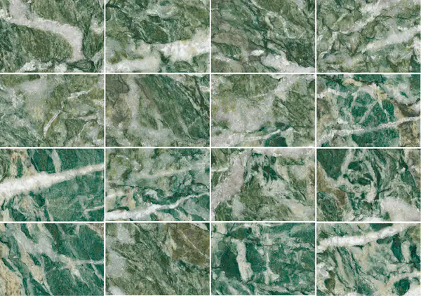 رخام كندي أخضر مالاكيت مطابقة كتاب مفتوح