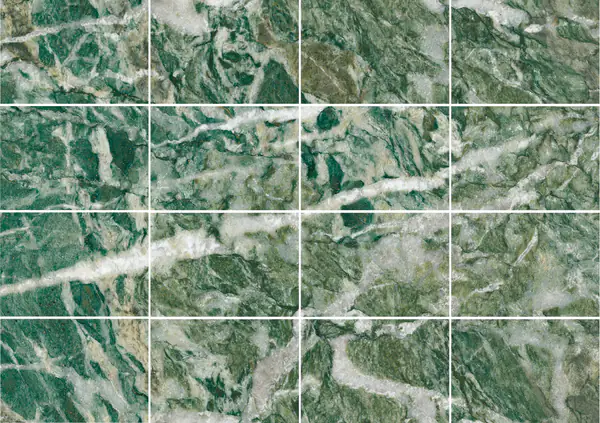 رخام كندي أخضر مالاكيت مطابقة كتاب مزدوج مفتوح