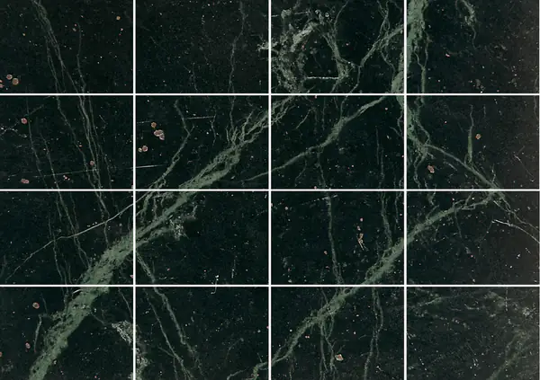 رخام إيطالي فيردي راميجياتو مطابقة ربع كتاب