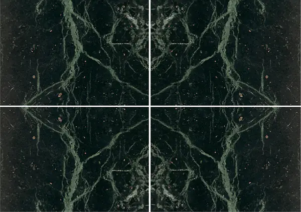 رخام إيطالي فيردي راميجياتو عروق غير متطابقة