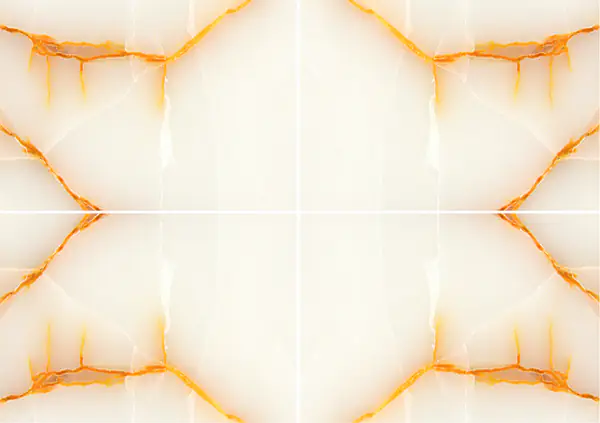 العقيق الأبيض والذهبي الباكستاني عروق غير متطابقة