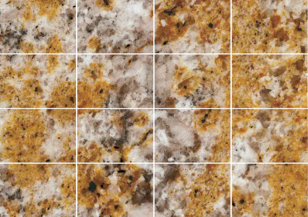 جرانيت المطر الأصفر البرازيلي مطابقة ربع كتاب